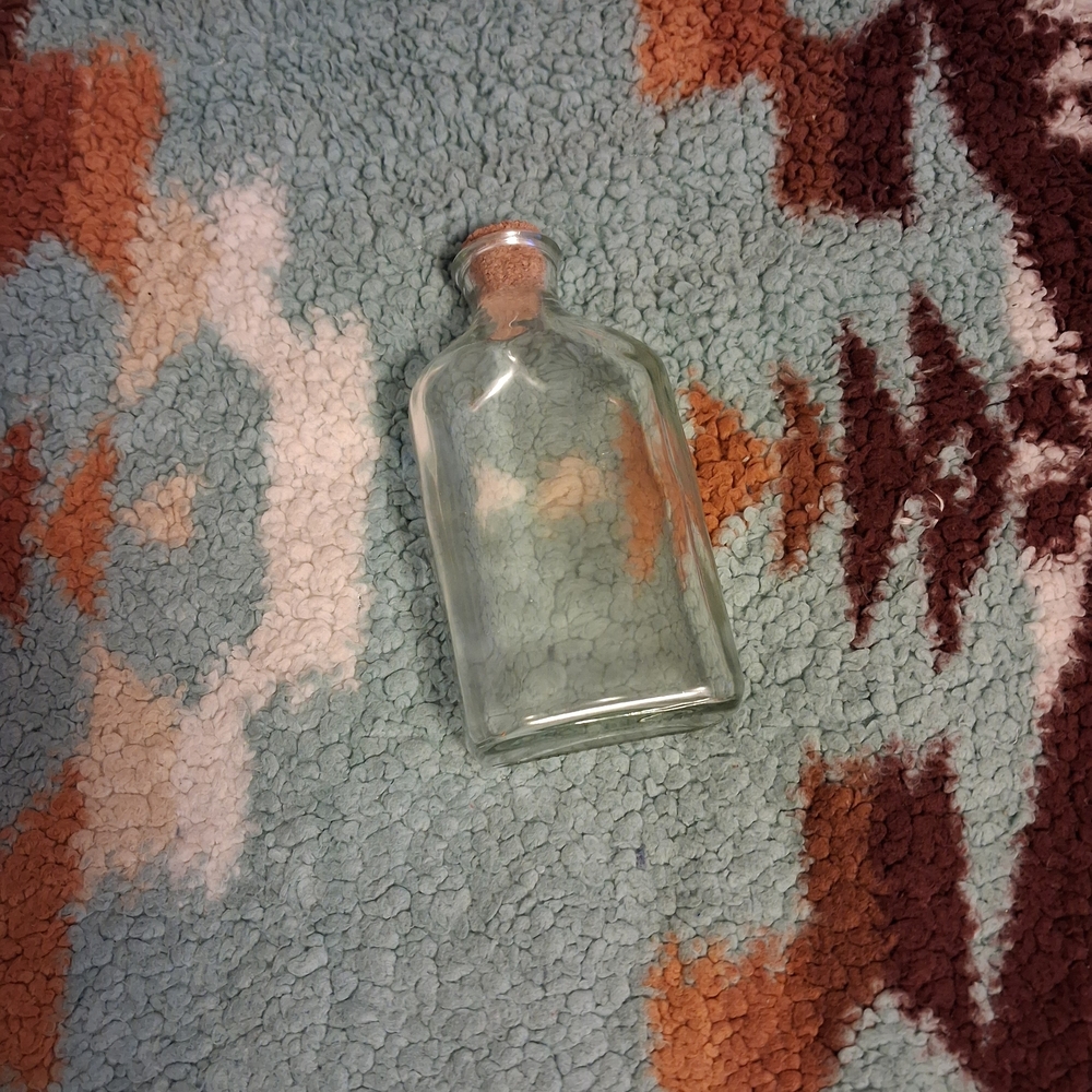 Clear Glass Decorative Bottle
